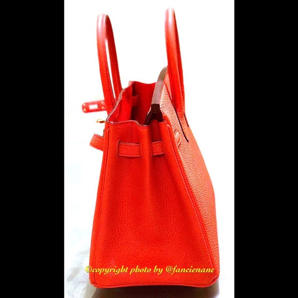 Hermes Birkin $17,500 NEW 2017, 25cm Orange Poppy - Picture 7 of 8